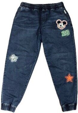 Disney Parks Her Universe Mickey Mouse Patch Denim Jogger Pants Women’s L